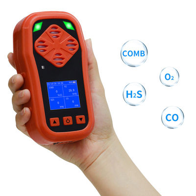 YA-CDX4 CE FCC ราคาโรงงาน เครื่องตรวจจับก๊าซ 4-in-1 แบบพกพา ตรวจวัดก๊าซหลายชนิด O2 CO LEL H2S พร้อมสัญญาณเตือนภัย