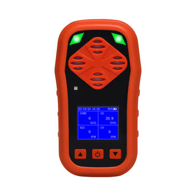เครื่องตรวจจับก๊าซไฟได้แบบพกพา ABS สีแดง H2S CO O2 CH4 1Kg