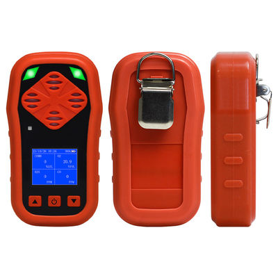 เครื่องตรวจจับแก๊สส่วนตัวแบบพกพา H2S CO O2 LEL เครื่องตรวจจับการรั่วไหลของแก๊สมือ