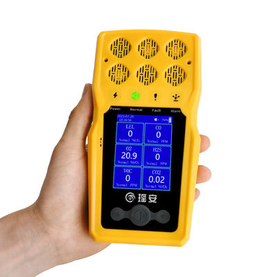Yaoan 6 ใน 1 มือถือหลายเครื่องตรวจจับก๊าซ มอนิเตอร์ 700g BTQ-YA-C100FT-6