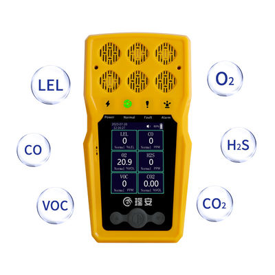เครื่องตรวจจับก๊าซส่วนตัว H2S CO O2 LEL เครื่องตรวจจับก๊าซหลายตัว สําหรับพื้นที่ที่ปิด