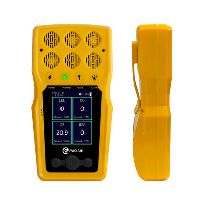 เครื่องวัดแก๊ส 4 ตัวพกพา เครื่องตรวจจับแก๊สหลายตัวพกพา Lel, Co, H2s, O2 Gas Analyzer