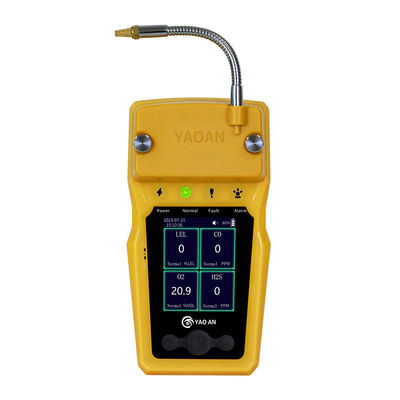 LEL CO H2S O2 ก๊าซ พกพาหลายก๊าซตรวจจับการรั่วด้วยการสั่นและสัญญาณเตือนเสียง