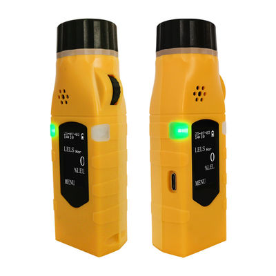 NH3 CH4 CO H2S เครื่องตรวจจับแก๊สตัวเดียวพกพา เครื่องวิเคราะห์ด้วยจอ LCD ขนาด 1.3 นิ้ว