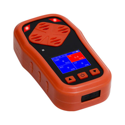 YAOAN CDX4 4 ใน 1 เครื่องตรวจจับก๊าซหลายตัวพกพา O2 / CO / H2S / EX เครื่องตรวจจับก๊าซพร้อมจอ LCD