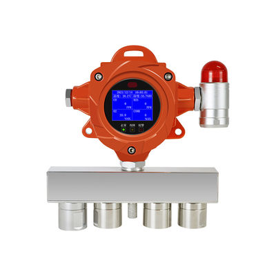 เครื่องตรวจจับก๊าซแบบคงที่ EX O2 CH4 CO2 CO SO2 เครื่องตรวจจับก๊าซโอโซน 6 ใน 1 เครื่องตรวจสอบก๊าซ