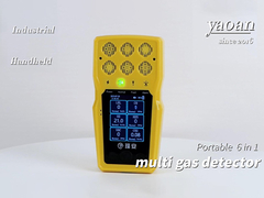 BTQ-YA-C100FT เครื่องตรวจจับก๊าซมือถือ พกพา 6 ใน 1 เครื่องตรวจจับก๊าซหลายตัวพร้อม CE FCC ROSH